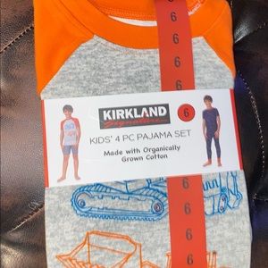 Kirkland Signature Kids, Construction print' 4-piece Cotton PJ Set.